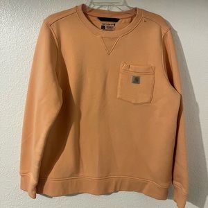 Carhartt women’s crew neck sweater in apricot size large